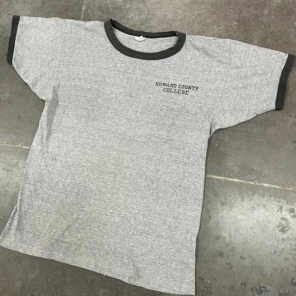 Vintage 60's Howard County College Champion Ringer T-Shirt Medium - Picture 2 of 5